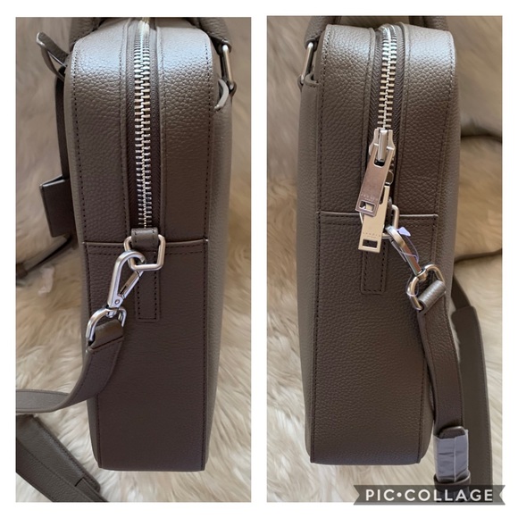 New! SANDRO Paris Pebbled Laptop Briefcase Bag - Picture 8 of 14